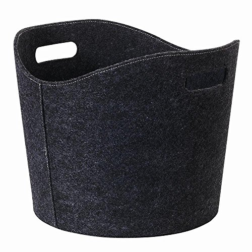 Filz-Kaminholztasche Ø 390 x H 310 mm grau