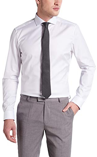 ETERNA Super Slim Cover Hemd Langarm Haifischkragen weiÃ Größe 41