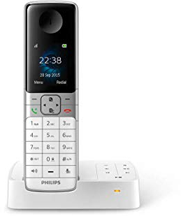 Philips D6351W/38 DECT Schnurlostelefon mit Anrufbeantworter Weiß