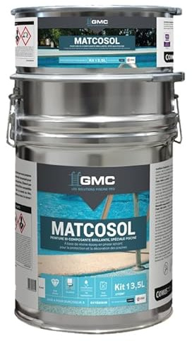 comus GMC MATCOSOL PISCINE BLANC 13,5L - Peinture piscine grande résistance au chlore