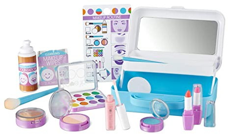 Melissa & Doug Love Your Look Pretend Makeup Kit Play Set – 16 Pieces for Mess-Free Pretend Play (Does NOT Contain Real Cosmetics)