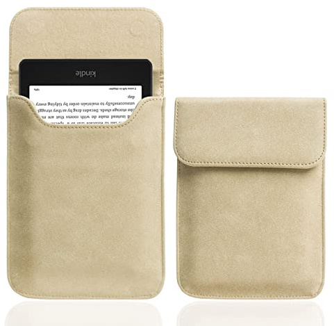 WALNEW Hülle für 7 Kindle Paperwhite and Kindle Colorsoft Signature Edition (2024 Released), Schutzhülle Tasche Sleeve für 6.8-inch All-New Kindle Paperwhite 11th Generation 2021 (Khaki)