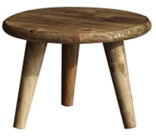 SINGFNH Mini-Holzhocker, Ausstellungsständer, runder Hocker, Bonsai-Halter, Holz-Pflanzenständer, Blumentopfhalter für Zuhause, Balkon, Haus, Garten, Innen- und Außenbereich, Größe M