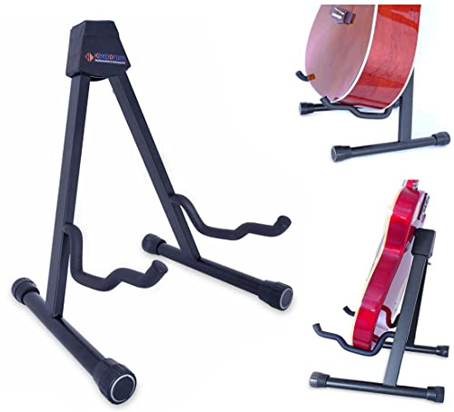 keepdrum GS-005 Gitarrenständer für E-Gitarre Bass Akustikgitarre 3-Stufen einstellbar