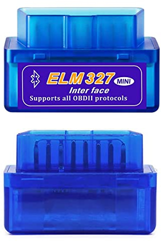 AUELEK Escáner OBD2,Lector de código OBD2 Bluetooth,ELM327 OBD2 V1.5 Herramienta de Escáner de Diagnóstico Coche Lector de Código,Adaptador OBDII,Plug and Play,Compatible con Android,iOS,Windows