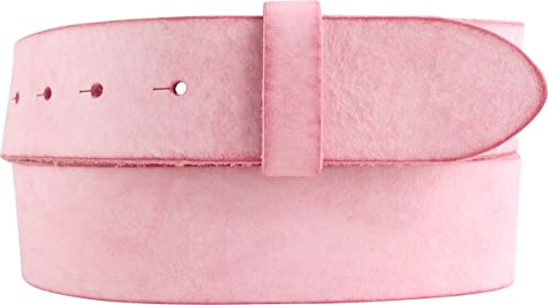 BELTINGER Wechselgürtel aus weichem Vollrindleder Used-Look ohne Schnalle 4 cm | Druckknopf-Gürtel für Damen Herren 40mm | Vintage-Look