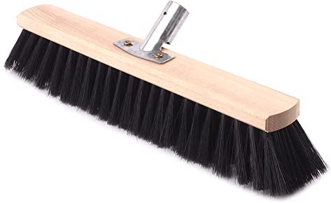 BAUSTER® Balai de rue 500 mm sans manche - Grande capacité - Pour balayer les routes, les routes, le jardin, les halls, les trottoirs