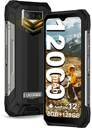 DOOGEE S89 [2022] Téléphone Portable Incassable, 12000mAh Grande Batterie, 48MP Caméra Triple+20MP Vision Nocturne, 6.3 FHD + LED Respiration, 8Go+128Go Helio P90 Android 12 Smartphone Étanche-Noir