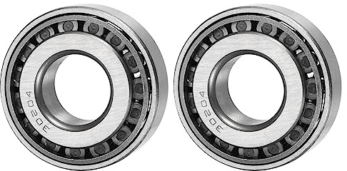 QUARKZMAN 30204 Cónico Rodillo Rodamiento x 2uds Cromo Acero Cono y Copa Juego para Jardín Maquinaria y Automóvil, [20mm x 47mm x 15.5mm]