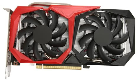 Annadue Scheda Grafica RTX2060, Scheda Video da Gioco PCI Express 3.0 X16 da 6 GB GDDR6 192 Bit per Giochi per PC, Doppie Ventole di Raffreddamento, Supporto Uscita DVI/DisplayPort/HDMI