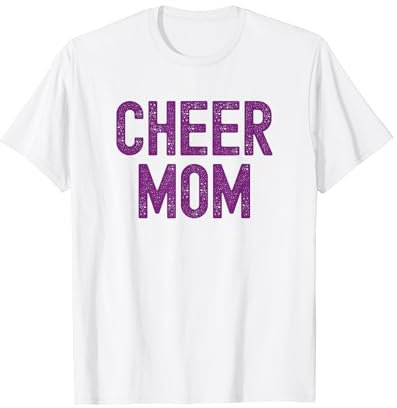 Cheer Mom Purple Cheerleading Matching Parents T-Shirt