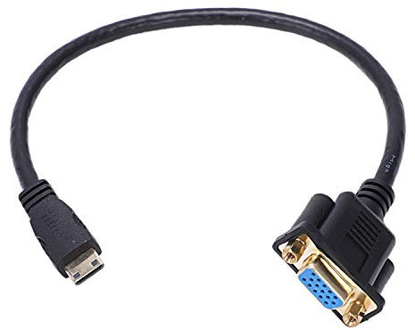 Mozzdsa Mini A VGA M/F Cable de Conector Convertidor Adaptador 0. 1Ft
