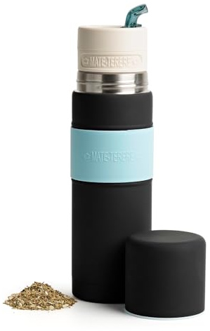 BARGRIN Automate Mate Listo Argentino - Termo Mate Autocebante de Acero Inoxidable - Mate Autocebante Argentino - Termo, Mate y Bombilla Todo en uno
