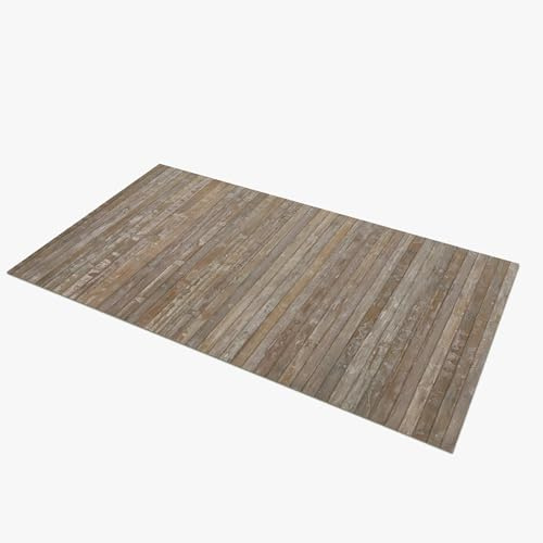 Comart - Tappeto Cucina Bamboo - 50x280 cm - Washed Choco - Antiscivolo