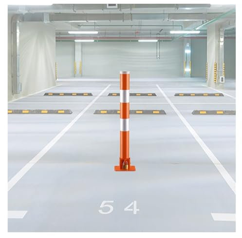 Parkplatzsperre Faltbarer, Abschließbarer Sicherheitspoller For Parkbarrieren, Stahlpoller For Auffahrten Und Gehwege Mit Ankerbolzen, Gut Sichtbare Sicherheitspfosten For Verkehrssensible Bereiche, S