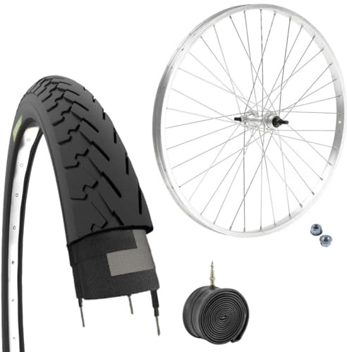 Cerchio Posteriore 28 x 1.75 Ruota Alluminio/Acciaio 1V + Copertone e Camera d’aria 700X35C x Bici CityBike Stradale Olandese