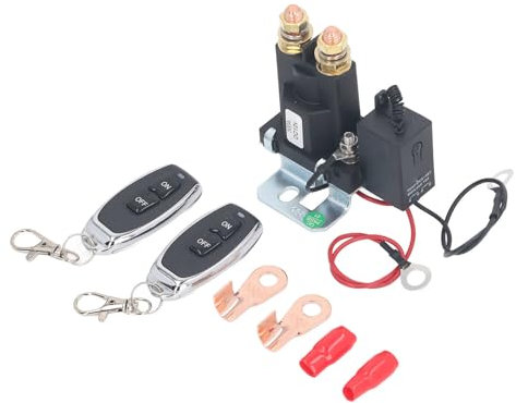 Interruttore relè Wireless Interruttore Remoto Wireless Multifunzionale Anti-perdita con 2 Controller 12V 500A