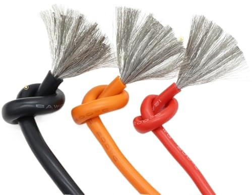 Canalina for cavi elettrici Solido 10 metri Super morbido Illuminazione elettronica Fili di rame 30AWG 24AWG 14AWG 12AWG 11AWG 6AWG Cavo connettore in silicone isolato (Colore: 9AWG 10 metri, Dimensio