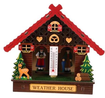 Toyvian Thermomètre Mural Et Hygromètre Vertical Pour Extérieur Et Intérieur Précision Données De Température Et Humidité Pour Jardin Terrasse