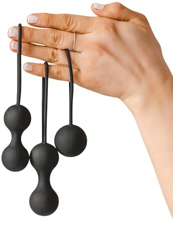 The Natural Love Company - Amyris - 3 Weighted Kegel Love Balls | Ultra-Soft Silicone, Weighted Kegel Balls, 3 Varying Intensities, Pelvic Floor Training, Easy to Clean, Bath Body Safe