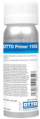Generisch OTTO Primer 1105 100 ml Mineral-Primer zur Verbesserung der Haftung von Acryl-Dichtstoffen, PU-Schaum z.B. Beton, Putz, Porenbeton, Faserzement, Gips, eloxiertem Aluminium, PVC