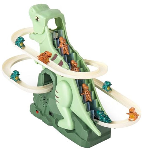Juguete de escalada de dinosaurio - Juguete automático de escalada, juguete de sonido divertido para niños | Torre de rodillos - Track Spielset, luz clara - Juguete de actividad, juguete educativo