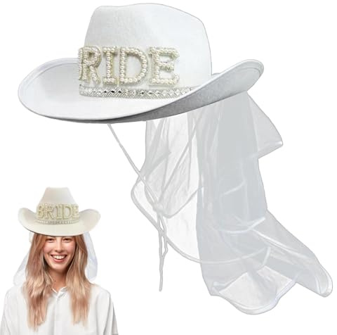 Générique Cowboyhut für | weißer Hut für Damen | Accessoire Damen Kostüm für Festival Party