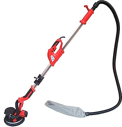 YQVEOT Ponceuse Murale pour cloisons sèches, Pliable Ajuster la Vitesse Ponceuse à cloison sèche 750W Mur Polissage meulage Double lumière LED Mur Mastic polisseuse Machine
