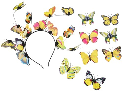 Schmetterlings Fascinator Haarreif 1 Satz aus Kunststoff für Damen