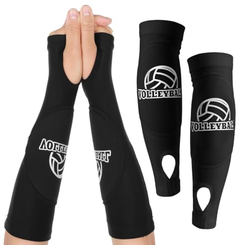UIEXEA Protectores de Brazo de Voleibol, Antebrazo con Almohadilla de Protección Antideslizante y Orificio para el Pulgar, para Entrenamiento y Partido