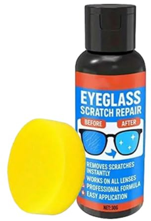 Réparation des rayures de lunettes - Pâte de réparation pour lentilles - Formule anti-buée - Polissage de pour restaurer la clarté, polir les verres de lunettes pour l'entretien des lunettes