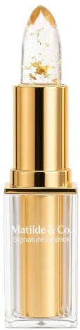 Matilde & Co Pinta Labios Reactivo Al Ph, Pintalabios Matilde & Co | BáLsamo Labial Transparente Dorado, Que Se Adapta A Tu Ph, Larga Duracion, Hidratante Con Acabado Brillante
