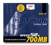 BestMedia CD-R 700MB Platinum CD-Rohling 80 Minuten 52x speed (1 Stück)