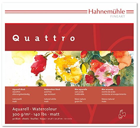 Aquarellblock Britannia matt 300g/m², 30x30cm, 30Blatt