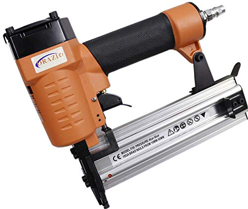 ORAZIO Brad Nailer 50mm 18 Gauge Professional Pneumatic Nail Gun, Lightweight with Safety Switch, for Home Upholstery Carpentry and Woodworking 215045