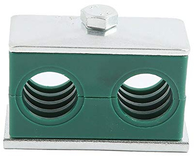 Vogueing Tool Kunststoff-Rohrschellen, 25 mm Außendurchmesser, Standard-Doppel-/Doppelhalterung, hydraulische Rohrschelle für Rohrleitungsbefestigung, 2 Stück