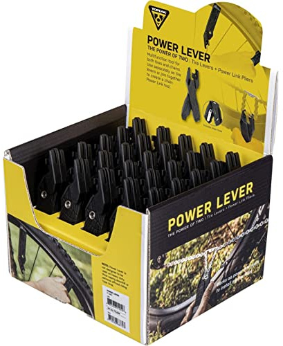 Topeak Power Lever-Counter Display Box (25 Stück) für Erwachsene, Unisex, Schwarz, Einheitsgröße