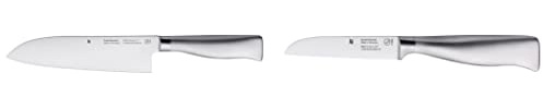 WMF Grand Gourmet Santokumesser 32 cm, Spezialklingenstahl, Messer geschmiedet, Performance Cut, Klinge 18 cm & Grand Gourmet Gemüsemesser 19 cm, Spezialklingenstahl, Klinge 9 cm