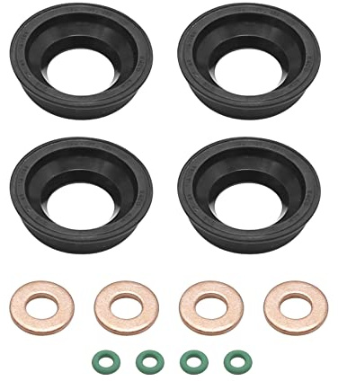 Hoypeyfiy Kraftstoff-Einspritzdüsen-Dichtungssatz, Einspritzdüsen-Schraubensatz, Einspritzdüsen-Dichtungsscheibe O-Ring Ersatz für Transit MK7 2.2 2.4 3.2 TDCI