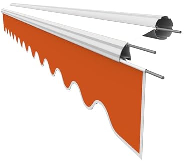 Leudus Markisen Volant Markisenbespannung Sonnenschutz Ersatzstoffe 2.81m*23cm SPD002 Sonnenmarkise fertig genäht