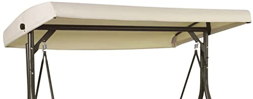 Ferocity Universal Techo Solar para balancín Toldo Fundas para balancines Toldo de Repuesto para Columpio de jardín tamaño 118x188x20 cm Beige [101]