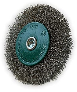 Kibros Lot 10 brosses circulaires tige Ø 100 mm inox dur 12 mm | Fil inox dur Ø 0,30 mm, 2 rangs, tige Ø 6 mm, pour perceuse ou visseuse à mandrin, décapage brossage nettoyage.
