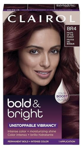 Clairol Bold & Bright Permanent Hair Dye, BR4 Burgundy | Pack of 1