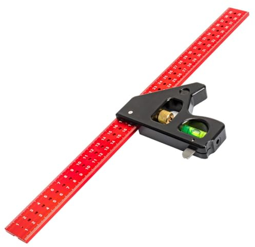 Multifunktionales Schreiner-Kombinationswinkel-Lineal, Metall-Messgerät für genaue 90/45-Grad-Winkel, langlebig