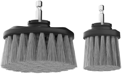 Dirt Devil Medium Bristle Cleaning Brush Set, 2 Piece, 2 and 3.5 Brushes Included, for Use on Showers, Porcelain and More, General-Purpose Cleaning, Scrubber Brush Drill Attachment for Cleaning