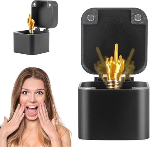 TOGETDREAM Caja de Regalo Sorpresas con el Dedo Medio, Middle Finger in a Box Dedo Medio en una Caja Regalo de Broma Bromas para Adultos Divertidos Amigos Escritorio Decoración del Hogar