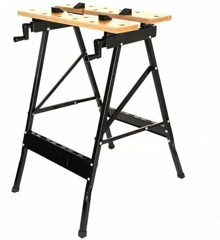 Workbench Tool Stand | Foldable Work Bench with Heavy Duty Steel Frame | Adjustable & Portable Work Table | 100KG