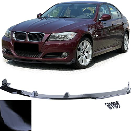 Front Spoiler Lippe Stoßstange Schwarz Glanz passt für 3er BMW E90 E91 2008-2013