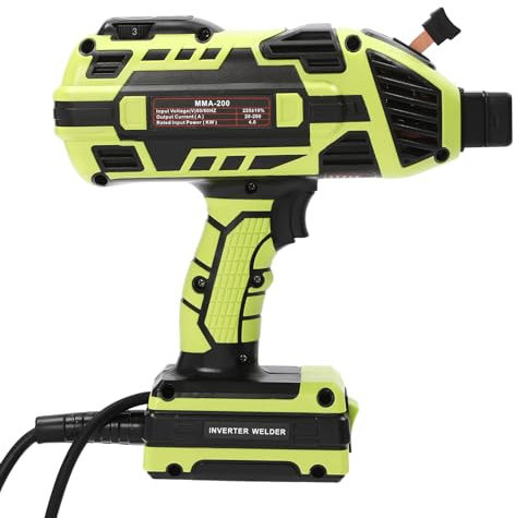 Saldatrice elettrica, saldatrice ad arco, saldatrice a mano, per ingegneria meccanica, lavorazione lamiera, ringhiere, lavorazione in ferro, 4600 W (verde)