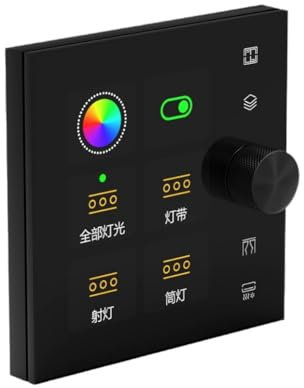 Juqoyue Panel de Interruptor Inteligente Tuya Wifi Interruptor Zigbee para Casa Inteligente para Luces Multicanal Escenas Cortinas Interruptores de Atenuación
